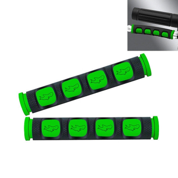 2 PCS Motorcycle Modification Accessories PVC Horn ShapeHand Grip Cover Handlebar Set(Green)