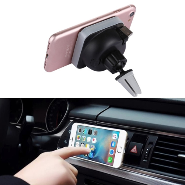 360 Degree Rotate Car Air Outlet Vent Adsorption Phone Wireless Charging Holder Stand Mount with 85cm Scalable USB Cable, For iPhone, Samsung, LG, Nokia, HTC, Huawei, and other Smartphones