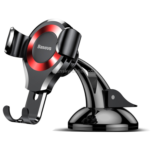 Baseus Universal 360 Degree Rotation Osculum Type Gravity Car Mount Phone Holder, For iPhone, Galaxy, Sony, Lenovo, HTC, Huawei, and other Smartphones(Red)