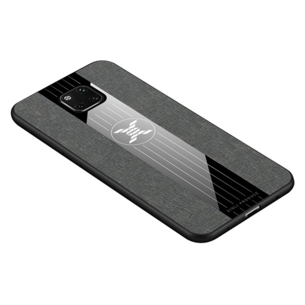 For Huawei Mate 20 Pro XINLI Stitching Cloth Textue Shockproof TPU Protective Case(Grey)