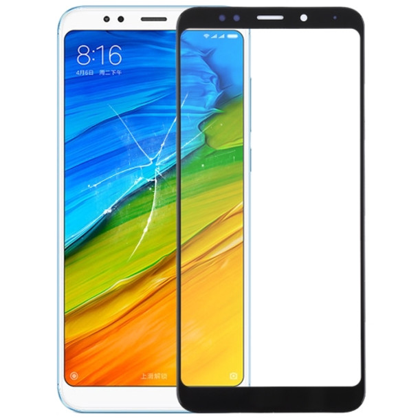 Front Screen Outer Glass Lens for Xiaomi Redmi 5 Plus(Black)