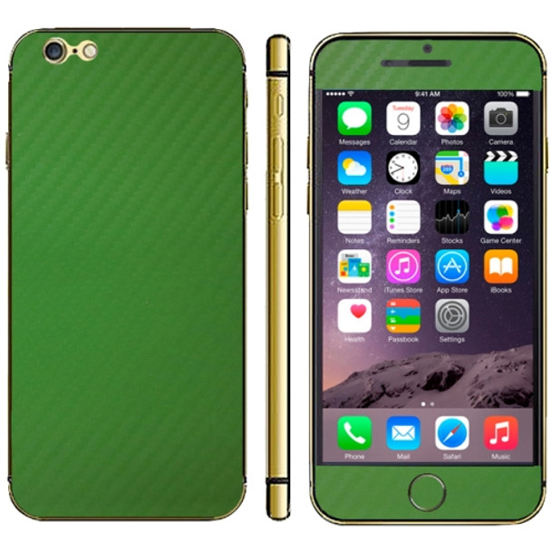 Carbon Fiber Texture Mobile Phone Decal Stickers for iPhone 6 Plus & 6S Plus(Green)