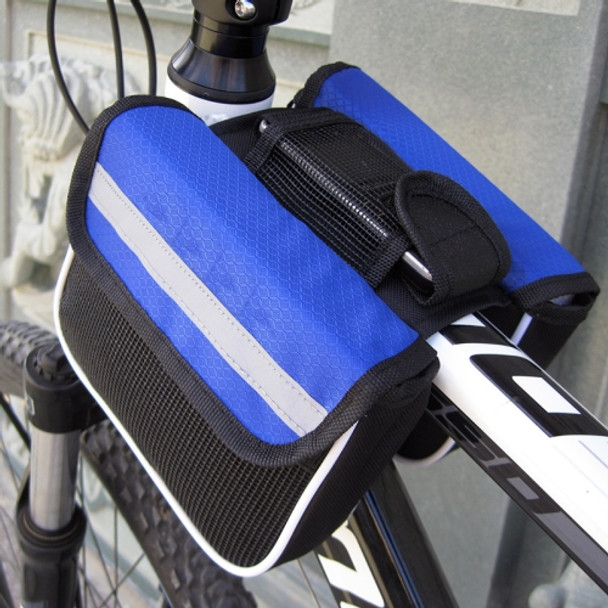 Bicycle Phone Bags Mountain Road Bike Front Head Bag Saddle Bag (Blue)