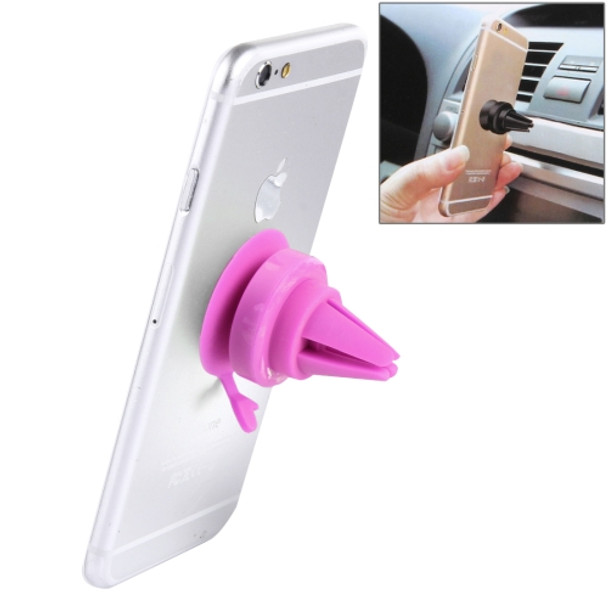 Universal 360 Degrees Rotation Car Air Vent Mount Sucker Holder Stand, Sucker Diameter: 3.5 cm, Holder Height: 4.5cm, For Tablets, iPhone, Samsung, Huawei, Xiaomi, HTC and Other Smart Phones(Magenta)