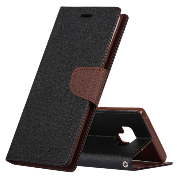 GOOSPERY FANCY DIARY Horizontal Flip Leather Case for Galaxy Note 9, with Holder & Card Slots & Wallet(Black)
