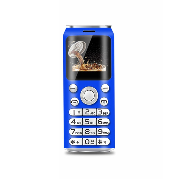 Satrend K8 Mini Mobile Phone, 1.0 inch, Hands Free Bluetooth Dialer Headphone, MP3 Music, Dual SIM, Network: 2G (Blue)