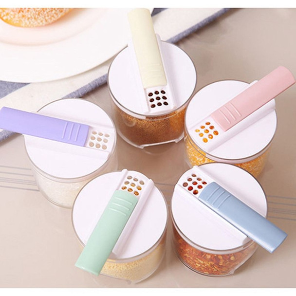 5 PCS Creative Transparent Seasoning Cans Kitchen Spice Rack Condiment Bottles Pepper Shakers Box