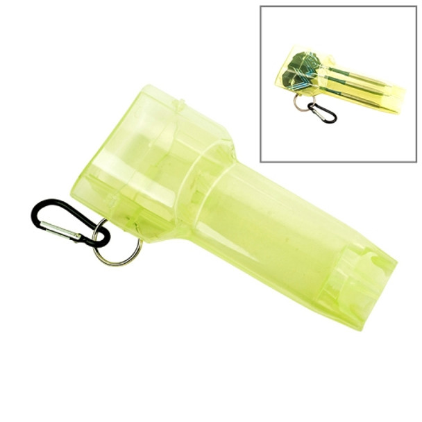 Sports Portable Dart Box Plastic Transparent Container Storage Darts Case with Key Buckle(Yellow)
