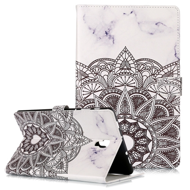 Colored Drawing Pattern Horizontal Flip PU Leather Case with Holder & Card Slots & Wallet For Galaxy Tab A 10.5 / T590(Mandala)