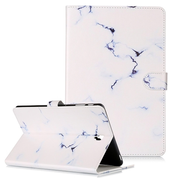 Colored Drawing Pattern Horizontal Flip PU Leather Case with Holder & Card Slots & Wallet For Galaxy Tab S4 10.5 / T830(White Marble )