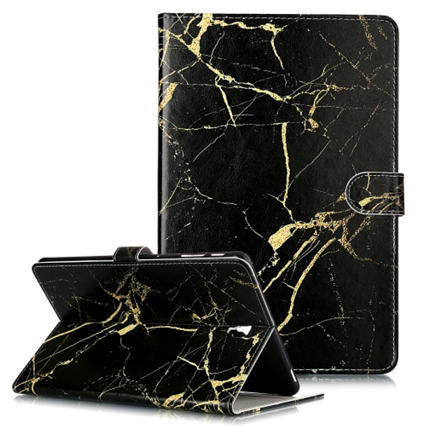 Colored Drawing Pattern Horizontal Flip PU Leather Case with Holder & Card Slots & Wallet For Galaxy Tab S4 10.5 / T830(Black Gold  Marble )