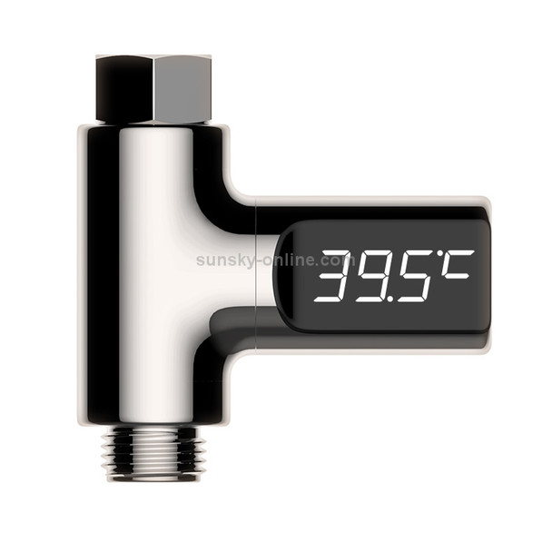 BD-LS-01 Baby Showering 360 Degree Rotatable LED Display Passive Water Thermometer (Plating)