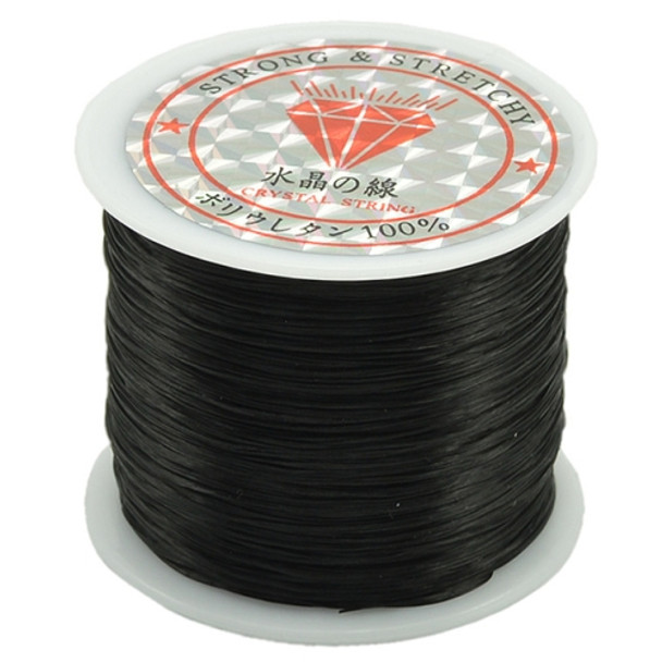 50m/bag 0.5mm Round Elastic Cord Beading Stretch Thread/String/Rope for Necklace Bracelet Jewelry Making(black)