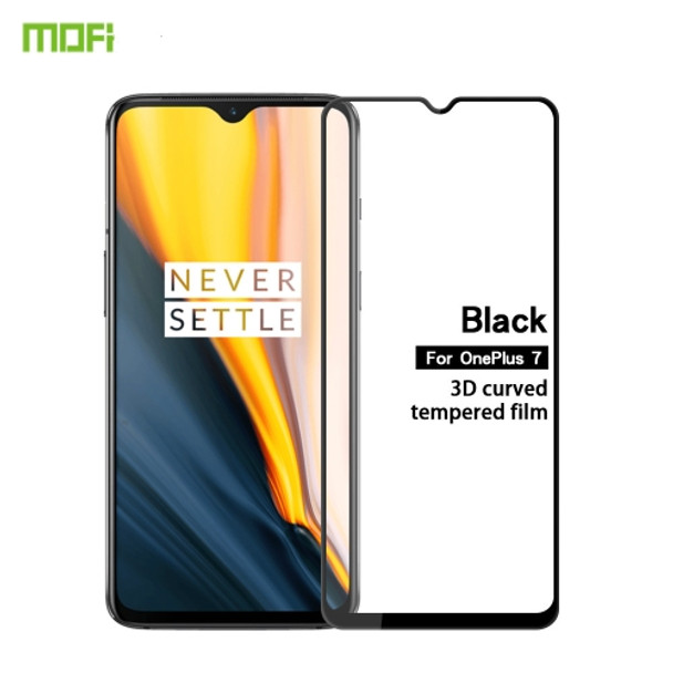 MOFI 9H 3D Explosion-proof Curved Screen Tempered Glass Film for OnePlus 7 ?Black?