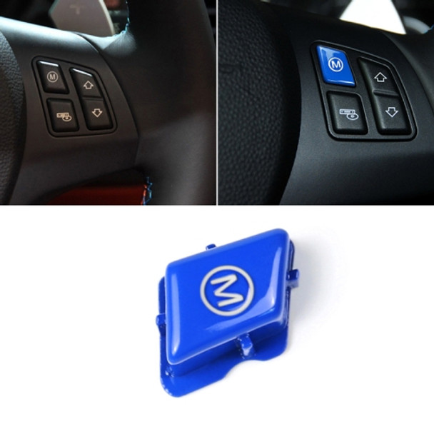Wheel M Fashion Button Switch Trim Cover for BMW 3 series E90 E92 E93 M3 2007-2013(Blue)