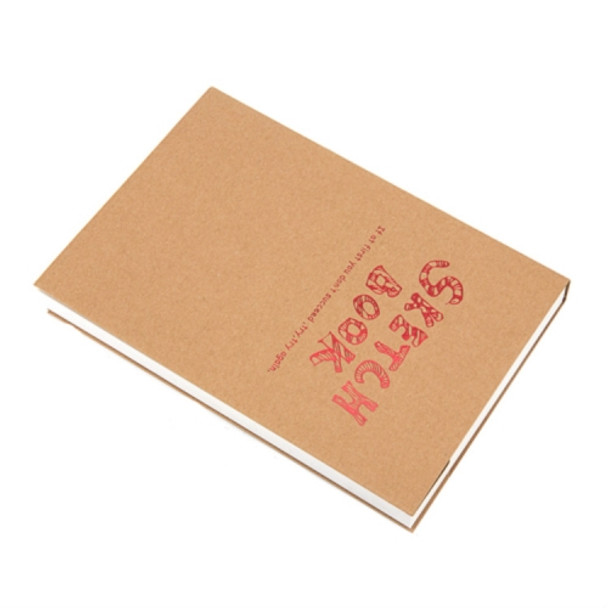 BN5704 Sketchbook Notepad Artist Sketch Drawing Design 120 Sheets Vintage Sketch Book Diary Drawing Notebook, Size:A4