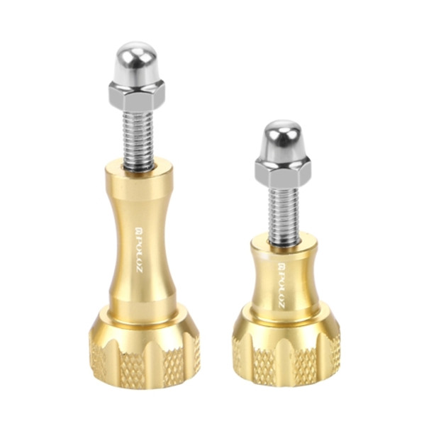 PULUZ CNC Aluminum Thumb Knob Stainless Bolt Nut Screw Set for GoPro HERO8 Black / Max / HERO7, DJI OSMO Action, Xiaoyi and Other Action Cameras(Gold)