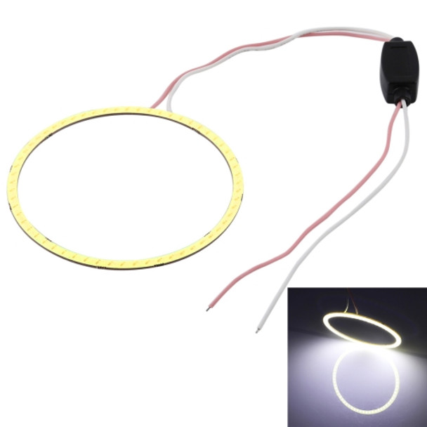 90mm 5W 180LM Angel Eyes Circles Car Headlight White Light COB LED Lights for Vehicles, DC 12-24V