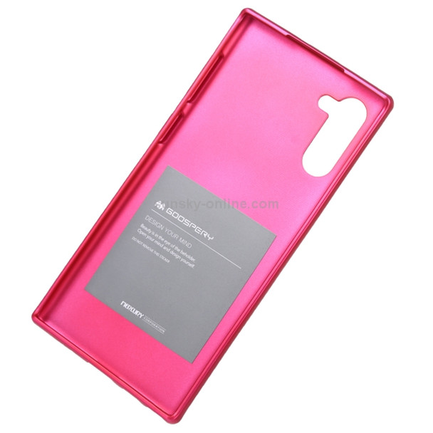 GOOSPERY i-JELLY TPU Shockproof and Scratch Case for Galaxy Note 10(Rose Red)