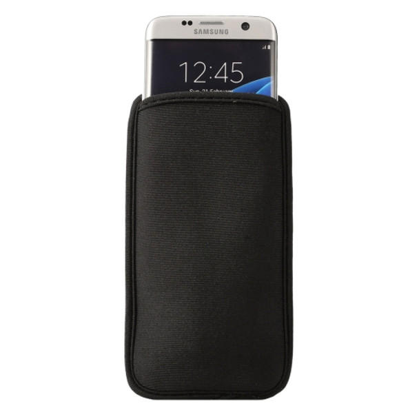 Neoprene Cell Phone Bag for Galaxy S9 / S8 / S7 Edge / G935 & S6 Edge / G925, Size:9.0*16.5cm(Black)