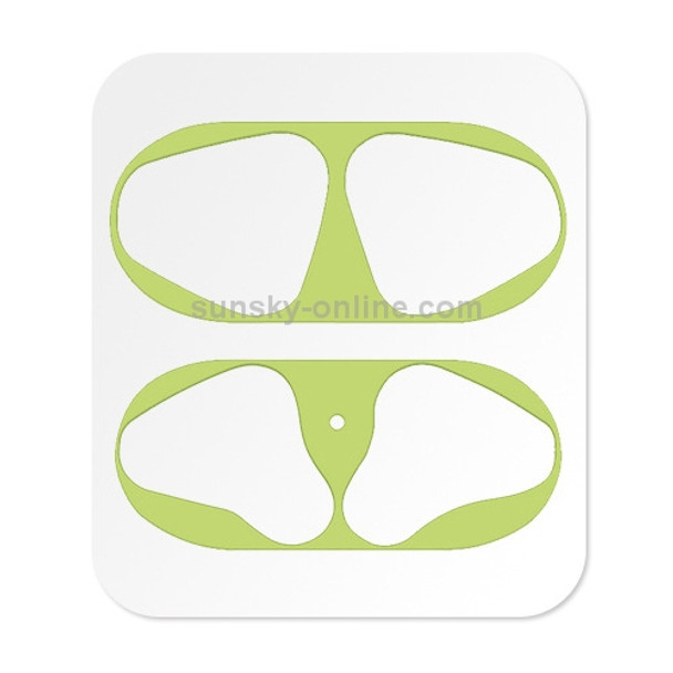 Metal Dustproof Sticker for Apple AirPods 1(Green)