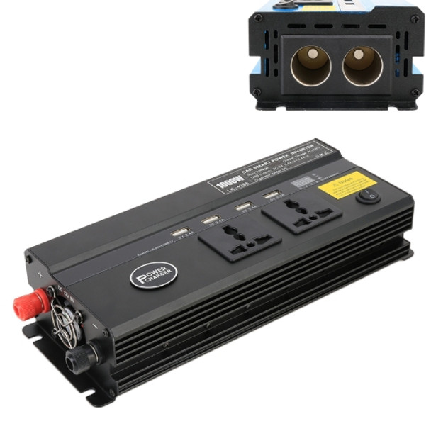 650W DC 12V to AC 220V Car Multi-functional 4988 Smart Power Inverter (Black)