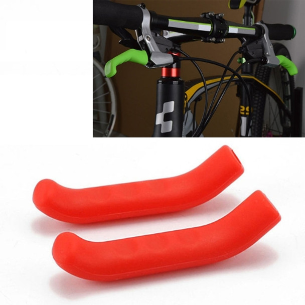 1Pair Universal Type Bicycle Brake Silicone Protection Covers(Red)
