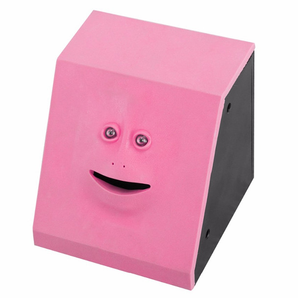 Face Bank Automatic Money Eating Box Coin Saving Box(Pink)