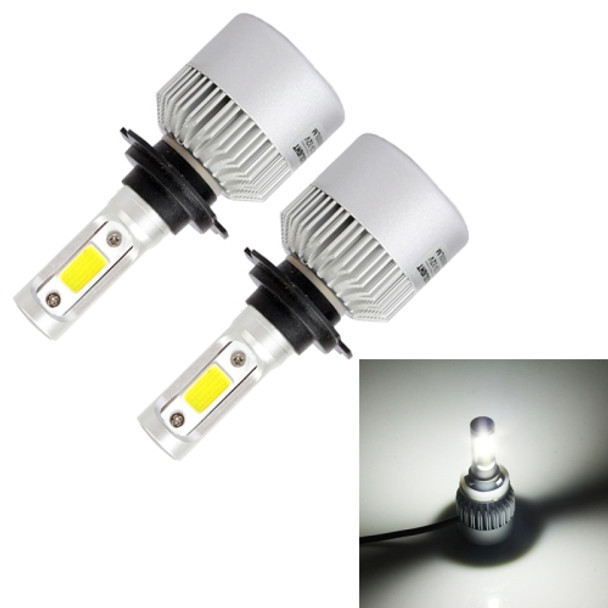 S2 2PCS H7 18W 1800LM 6500K 2 COB LED Waterproof IP67 Car Headlight Lamps, DC 9-32V(White Light)