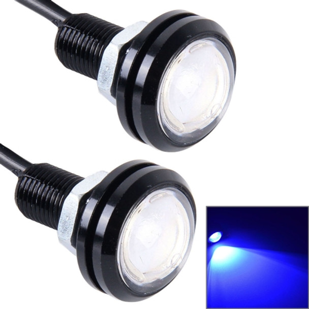 2 PCS 2x 3W  Waterproof Eagle Eye light  White LED Light for Vehicles, Cable Length: 60cm(Blue Light)