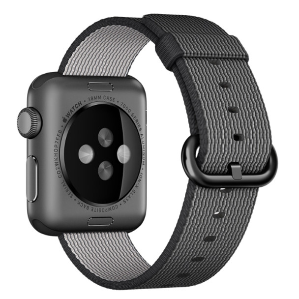 Woven Nylon Watchband for Apple Watch 38mm (Black)