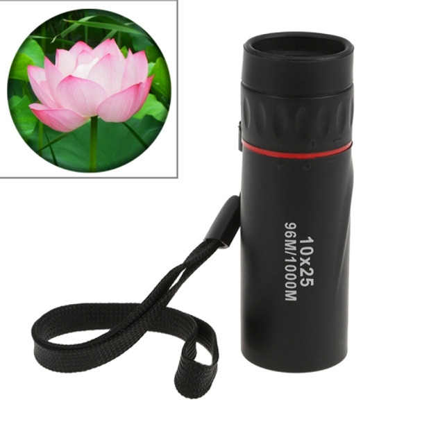 10*25 Portable Professional High Times High Definition Dual Focus Zoom Monocular Pocket Telescope, Size: 9.2*3cm