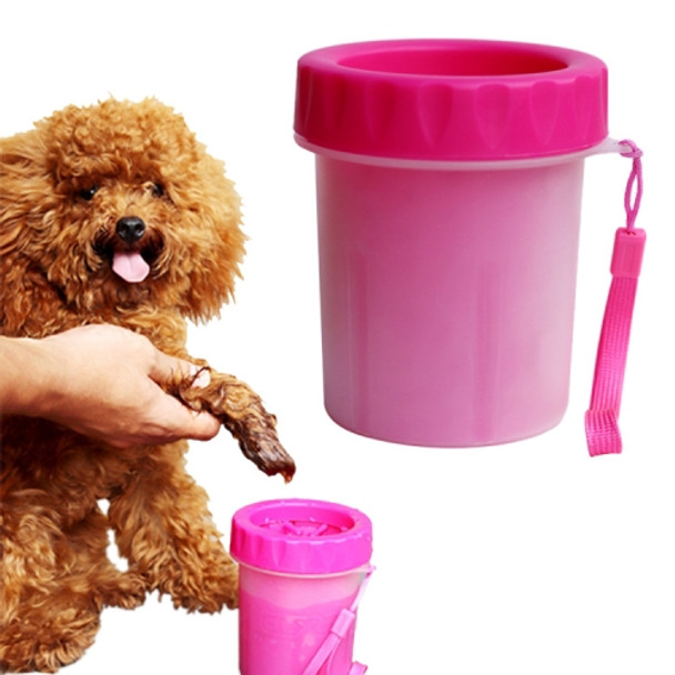 Pet Antiseptic Products Silicone Wash Feet Cleaning Cup Size: S(Red)