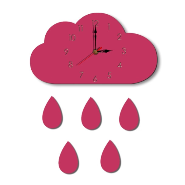 Clouds Pattern Creative Living Room Decorative Wall Clock (Pink)