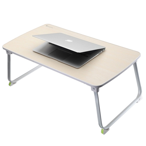 Portable Folding Small Table Desk Holder Stand for Laptop / Notebook, Support 18 inch and Below Laptops, Max Load Weight: 40kg, Desk Surface Size: 70*36cm(Wood Color)