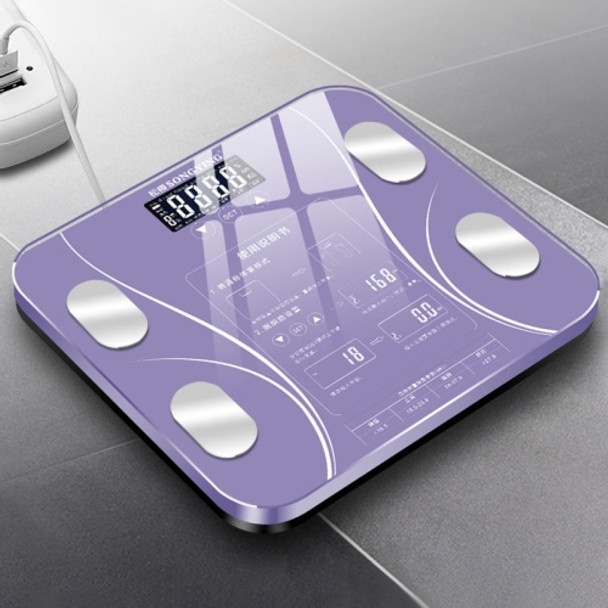 LCD Display Body Electronic Smart Weighing Scales Bathroom Scale Digital Human Weight Scales(Purple)