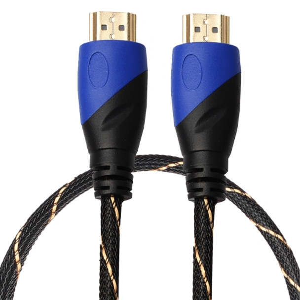 0.5m HDMI 1.4 Version 1080P Woven Net Line Blue Black Head HDMI Male to HDMI Male Audio Video Connector Adapter Cable