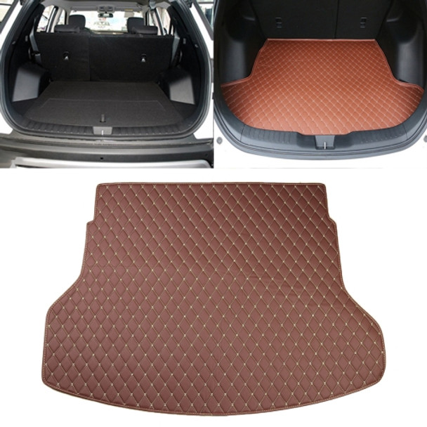 Car Trunk Mat Rear Box Lingge Mat for Nissan X-Trail 2014 (Light Brown)