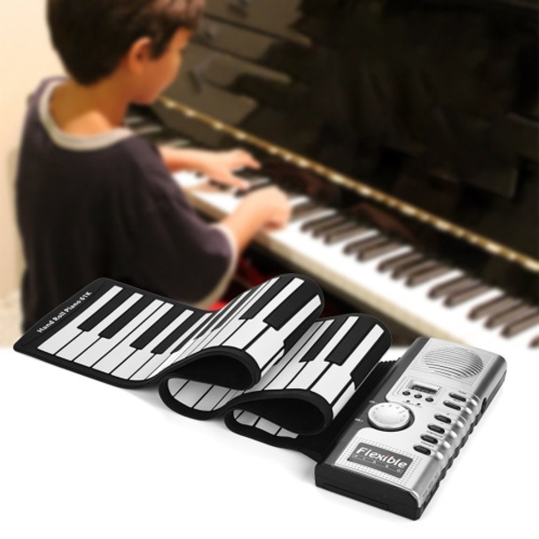 61 Keys Portable Flexible Roll Up Electronic Soft Keyboard Piano with Speakers
