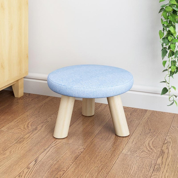 Fashion Creative Home Solid Wood Small Chair Children Stool(Square Blue)