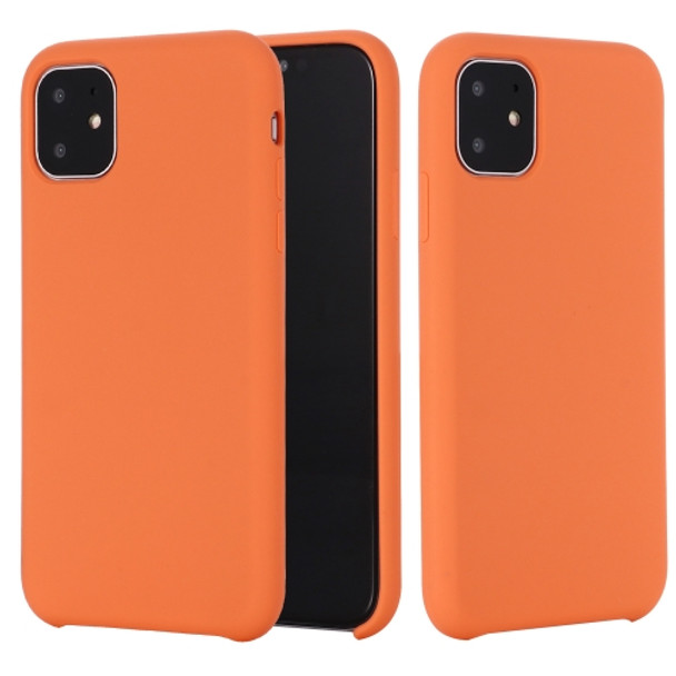 For iPhone 11 Solid Color Liquid Silicone Shockproof Case (Melon Red)