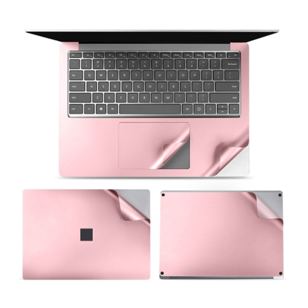 4 in 1 Notebook Shell Protective Film Sticker Set for Microsoft Surface Laptop 3 13.5 inch (Rose Gold)