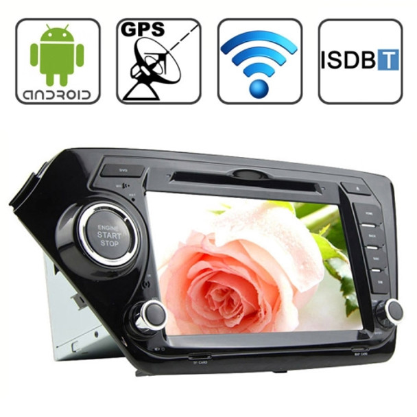 Rungrace 8.0 inch Android 4.2 Multi-Touch Capacitive Screen In-Dash Car DVD Player for KIA K2 with WiFi / GPS / RDS / IPOD / Bluetooth / ISDB-T
