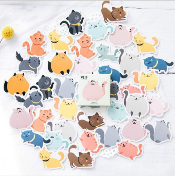 2 PCS Animals Cat Self-Adhesive Stickers Hand-Made Albums Decorative Seals
