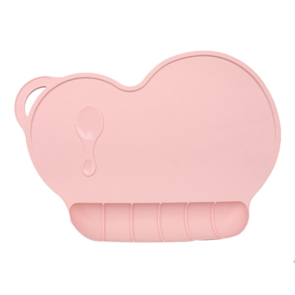 Sucker Slip-resistant  Baby Silicone Bowl Waterproof  Kid Dinner Plate Tableware(Pink)