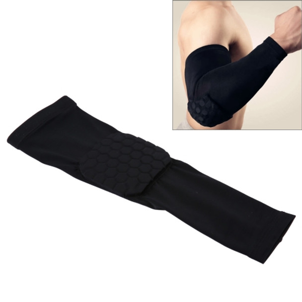 1 PC Beehive Shaped Sports Collision-resistant Lycra Elastic Elbow Support Guard, Size: XL(Black)