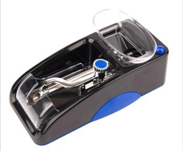 Electric Easy Automatic Cigarette Rolling Machine Tobacco Injector Maker Roller US Plug(Blue)