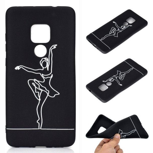 For Huawei Mate 20 Shockproof Stick Figure Pattern Soft TPU Protective Case(Ballet Girl)