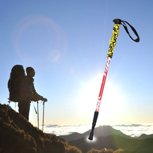 135cm Adjustable Portable Height Outdoor Aluminum Trekking Poles(Red)