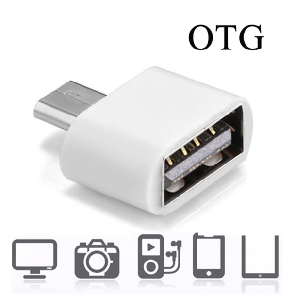 Micro USB 2.0 to USB 2.0 Adapter with OTG Function, For Samsung / Huawei / Xiaomi / Meizu / LG / HTC and Other Smartphones(White)